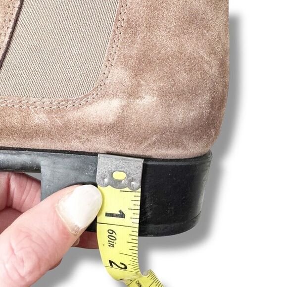 Tod’s Logo Suede Chelsea Pull-On Bootie in Brown Women’s Size 37- Run Large - Picture 9 of 10